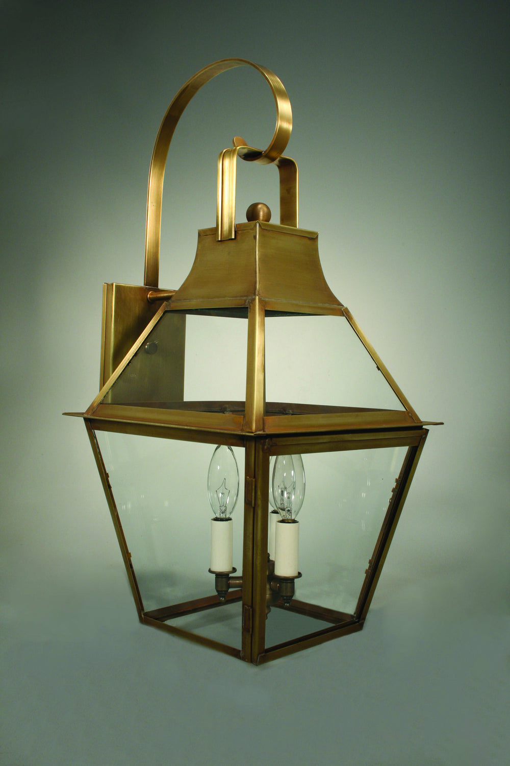 Northeast Lantern - 2247-AB-LT3-CLR - Three Light Wall Mount - Uxbridge - Antique Brass