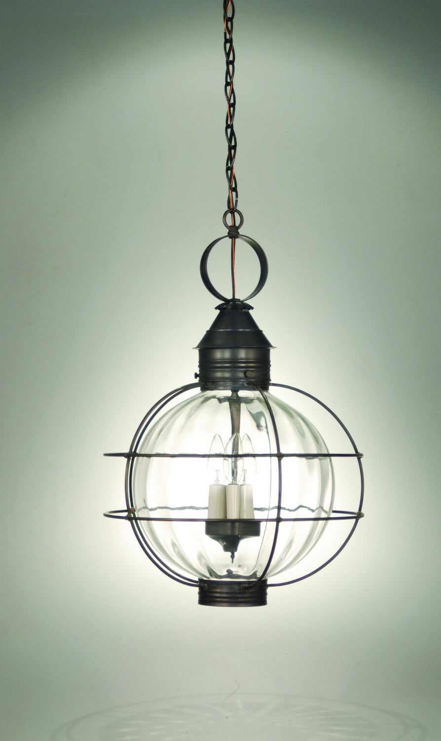 Northeast Lantern - 2852-DB-LT3-OPT - Three Light Hanging Lantern - Round Onion - Dark Brass