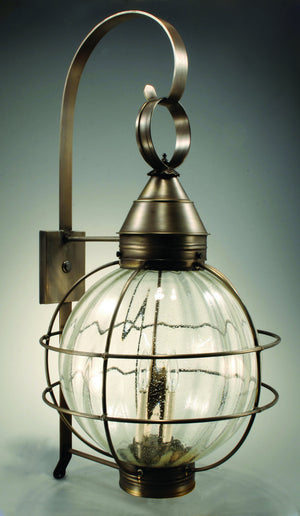 Northeast Lantern - 2861-DB-LT3-OPT - Three Light Wall Mount - Round Onion - Dark Brass