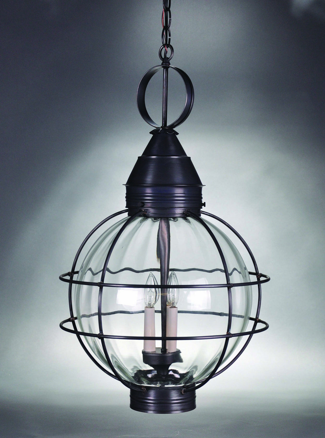 Northeast Lantern - 2862-DB-LT3-OPT - Three Light Hanging Lantern - Round Onion - Dark Brass