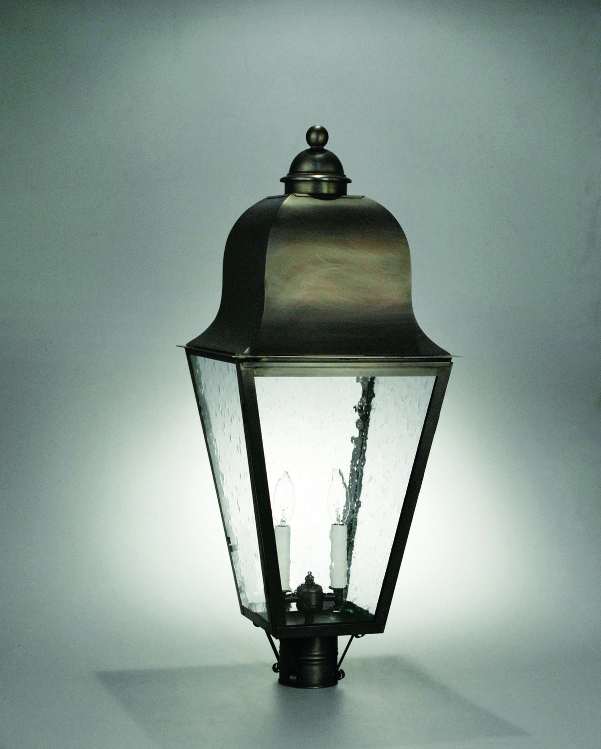 Northeast Lantern - 6423-DB-LT2-CSG - Three Light Post Mount - Imperial - Dark Brass