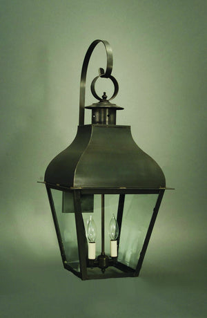 Northeast Lantern - 7647-DB-LT2-CLR - Two Light Wall Mount - Stanfield - Dark Brass