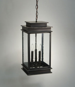 Northeast Lantern - 8932-DB-LT3-CSG - Three Light Hanging Lantern - Empire - Dark Brass