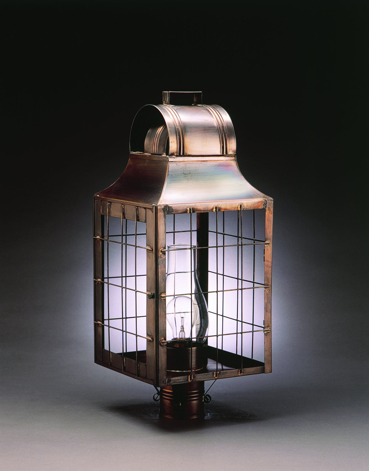 Northeast Lantern - 9253-DAB-CIM-CLR - One Light Post Mount - Livery - Dark Antique Brass