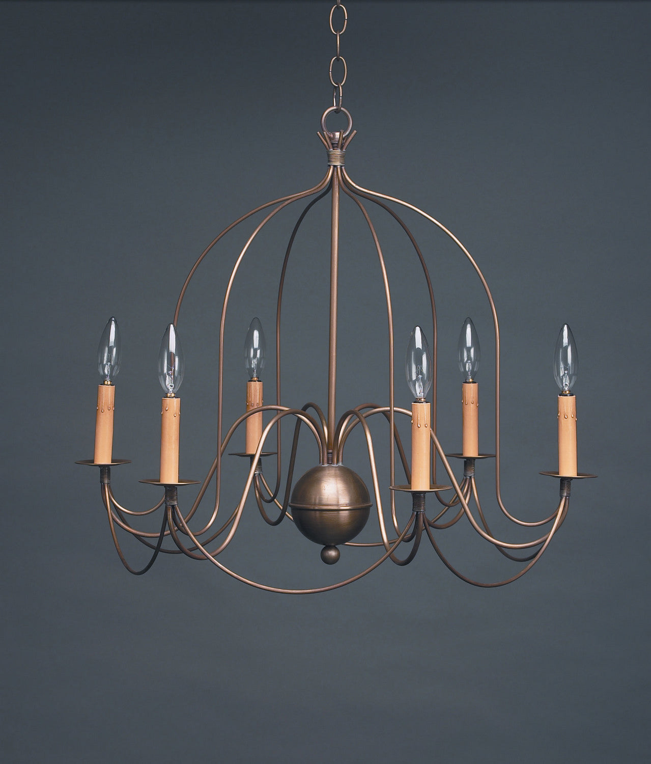 Northeast Lantern - 940-AB-LT6 - Six Light Hanging Lantern - Chandelier - Antique Brass