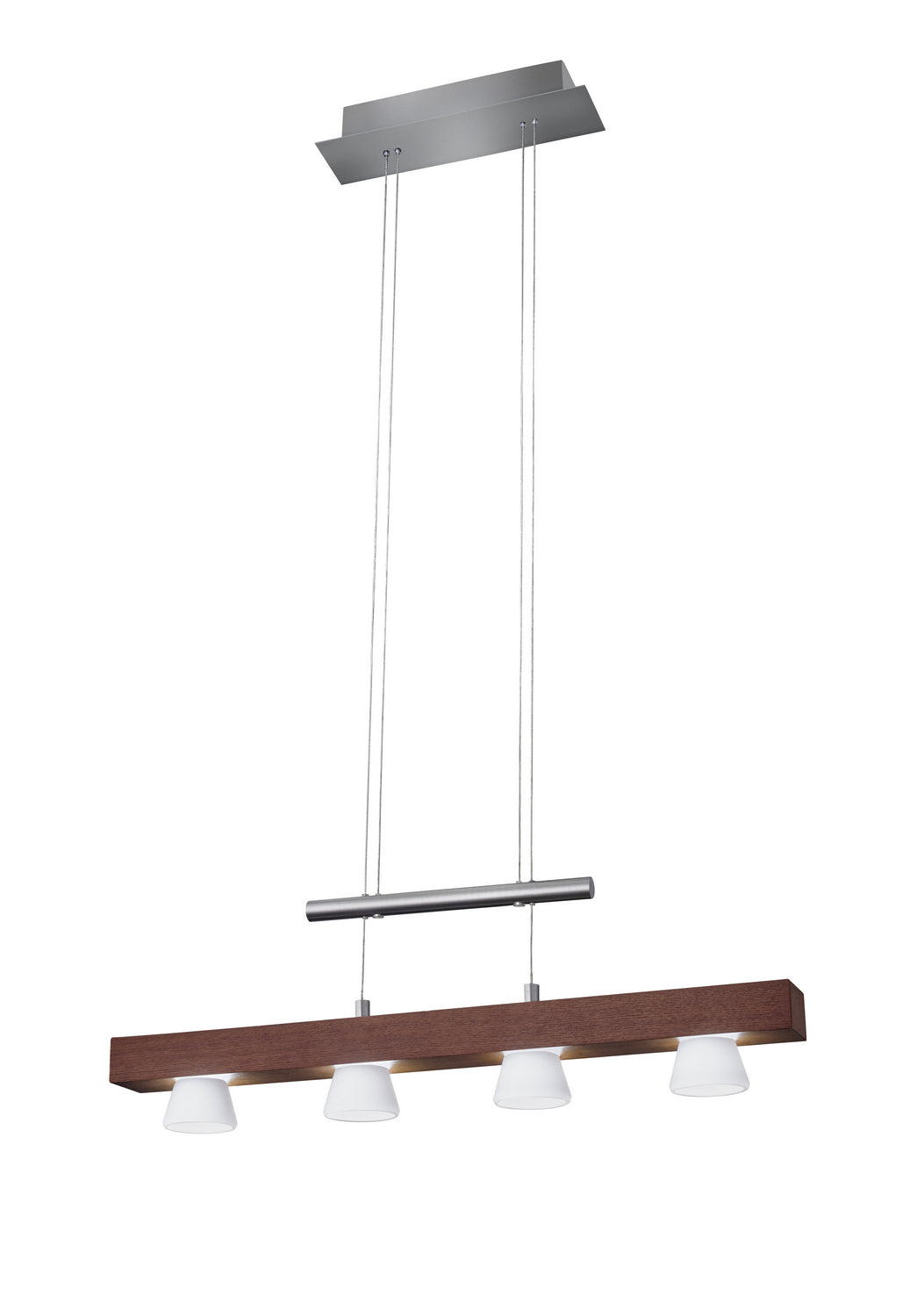 Adesso Home - 3097-15 - LED Light Pendant - Burlington - Walnut Wood w/Brushed Steel Hardware