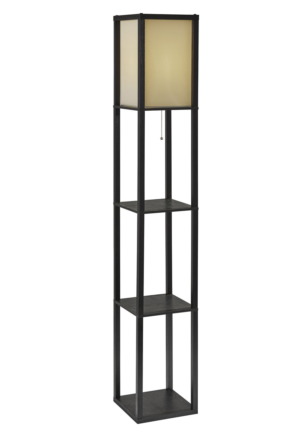 Adesso Home - 3138-01 - Floor Lamp - Wright - Black Pvc Veneer On Mdf