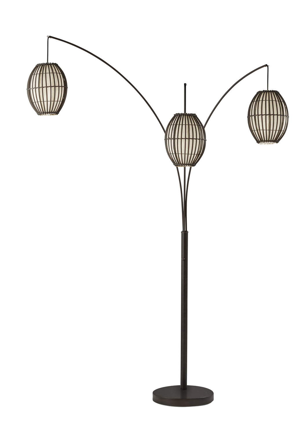 Adesso Home - 4026-26 - Three Light Arc Lamp - Maui - Antique Bronze