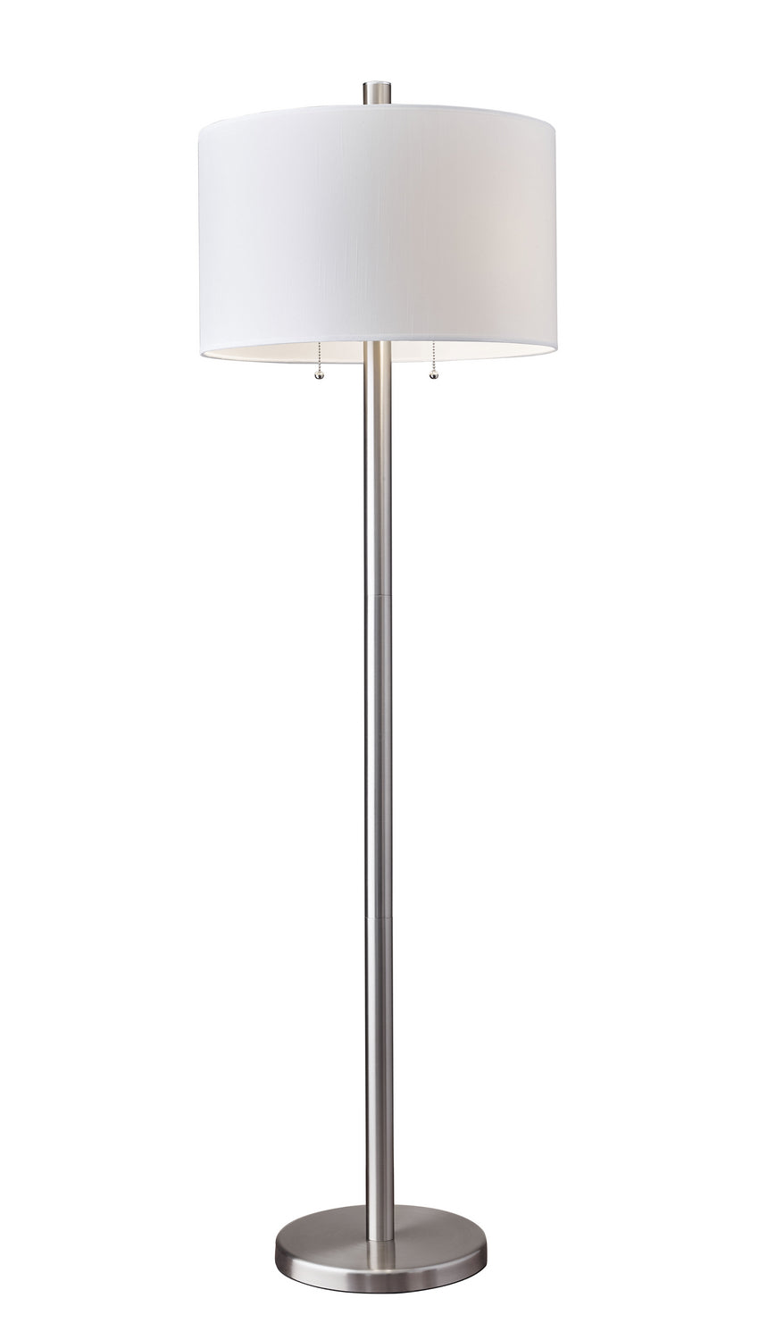 Adesso Home - 4067-22 - Two Light Floor Lamp - Boulevard - Brushed Steel