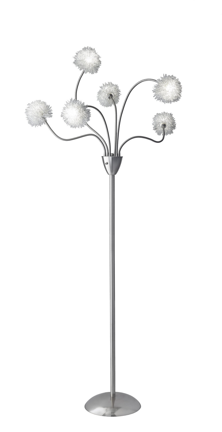 Adesso Home - 4511-22 - LED Floor Lamp - Pom Pom - Brushed Steel