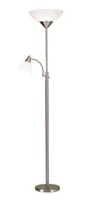 Adesso Home - 7202-22 - Two Light Torchiere - Piedmont - Brushed Steel