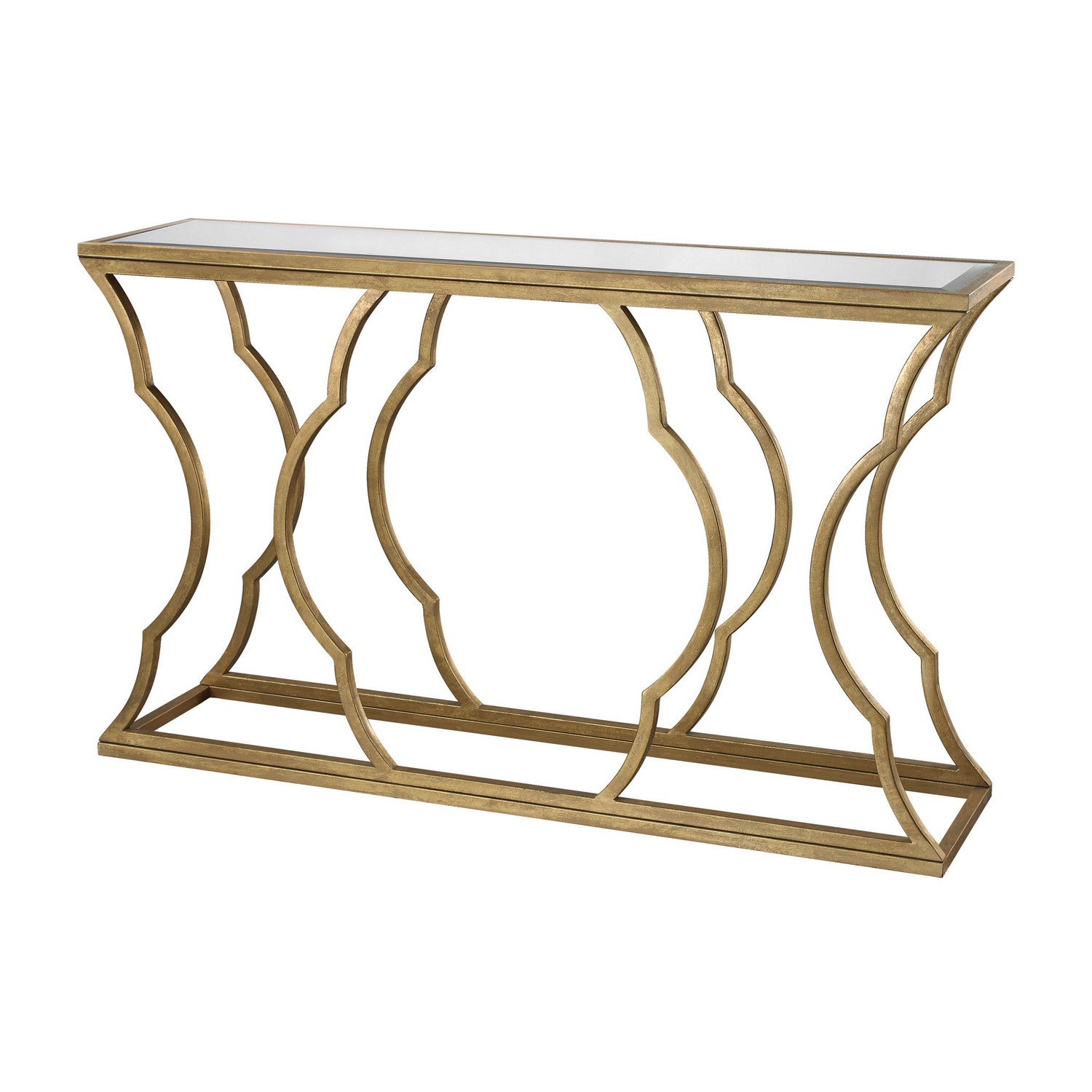 ELK Home - 114-116 - Console Table - Metal Cloud - Antique Gold Leaf