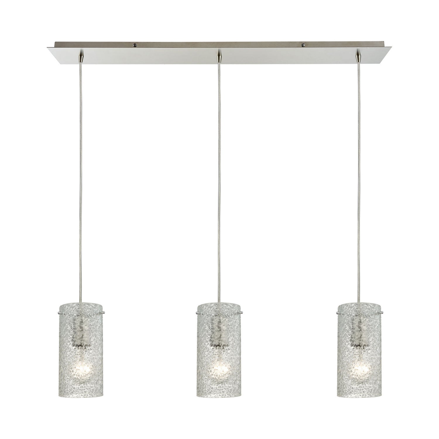 ELK Home - 10242/3LP - Three Light Pendant - Ice Fragments - Satin Nickel