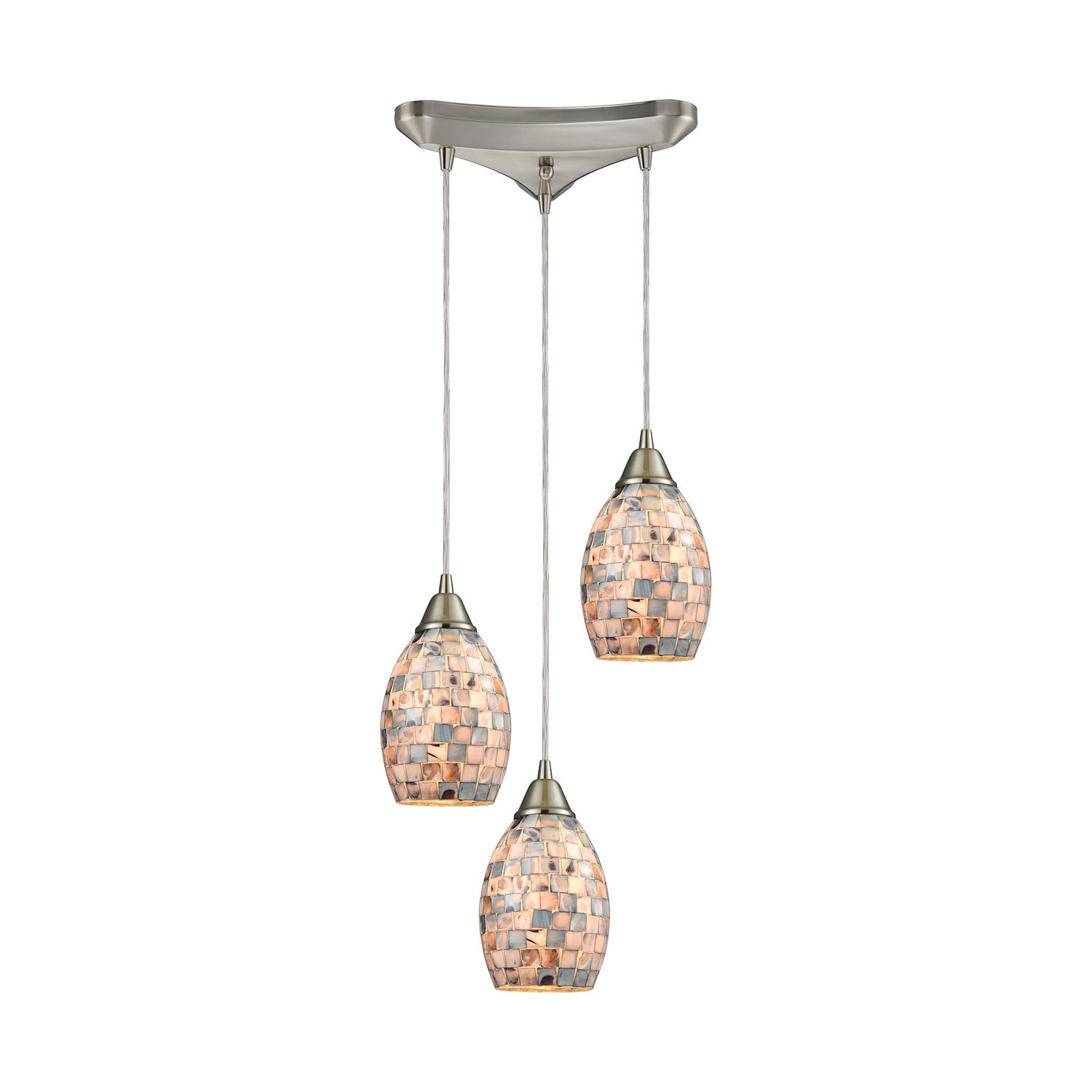 ELK Home - 10444/3 - Three Light Pendant - Capri - Satin Nickel