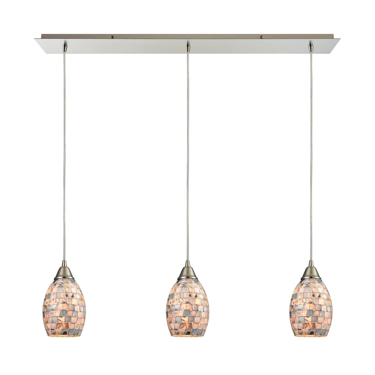 ELK Home - 10444/3LP - Three Light Pendant - Capri - Satin Nickel