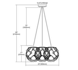 ELK Home - 10710/3SR - Three Light Pendant - Coastal Inlet - Oil Rubbed Bronze