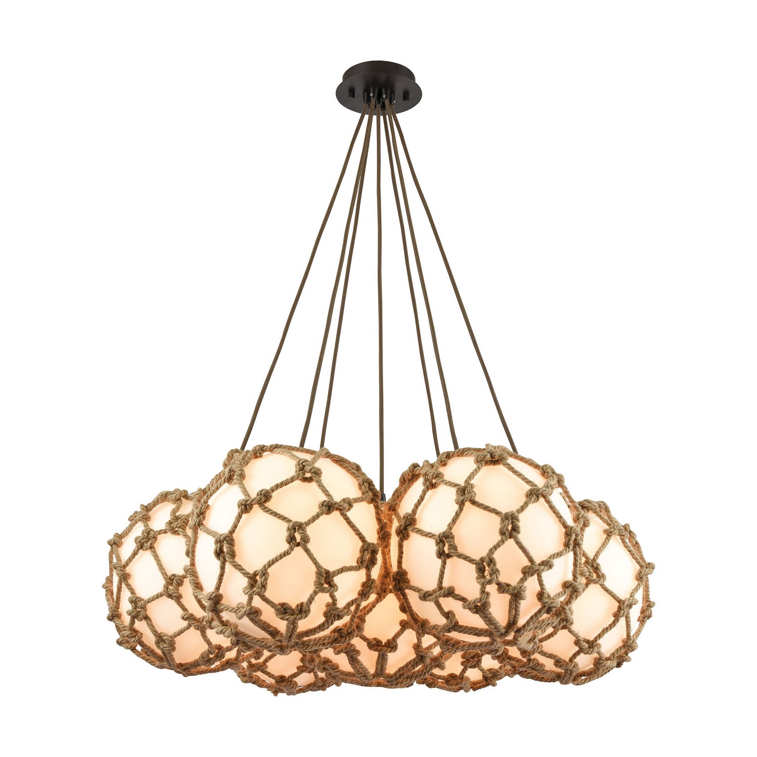 ELK Home - 10710/7SR - Seven Light Pendant - Coastal Inlet - Oil Rubbed Bronze