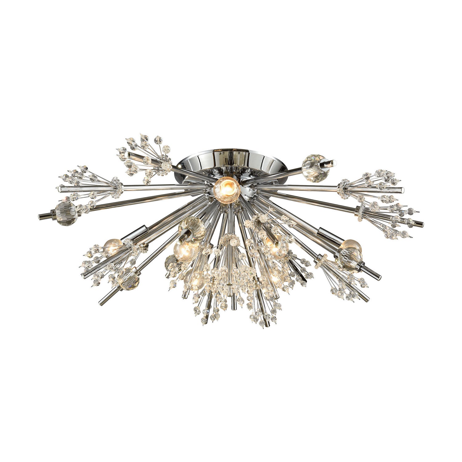 ELK Home - 11748/8 - Eight Light Semi Flush Mount - Starburst - Polished Chrome