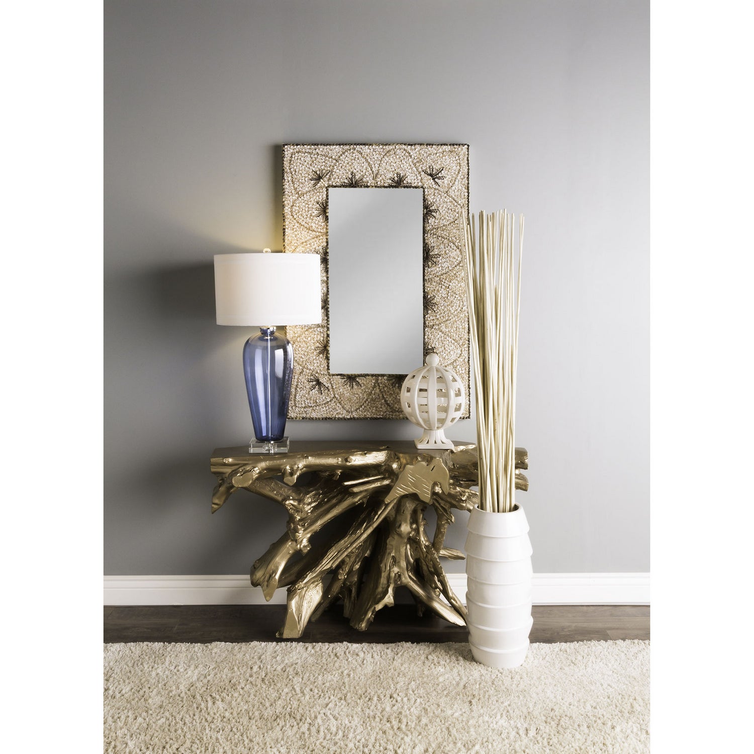 ELK Home - 7011-007 - Console Table - Yava - Champagne Silver