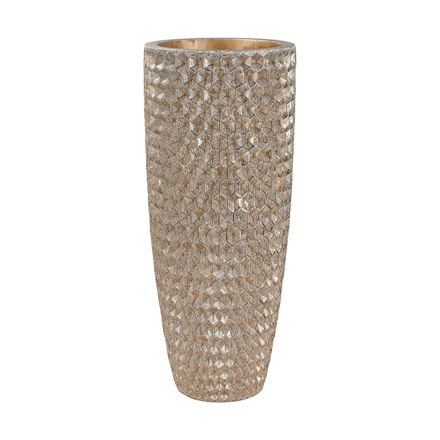 ELK Home - 9166-025 - Vase - Geometric Textured - Gold