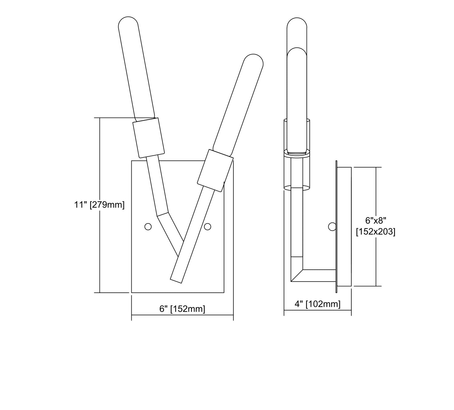 ELK Home - 11852/2 - Two Light Wall Sconce - Free Form - Dark Graphite