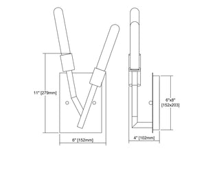 ELK Home - 11852/2 - Two Light Wall Sconce - Free Form - Dark Graphite