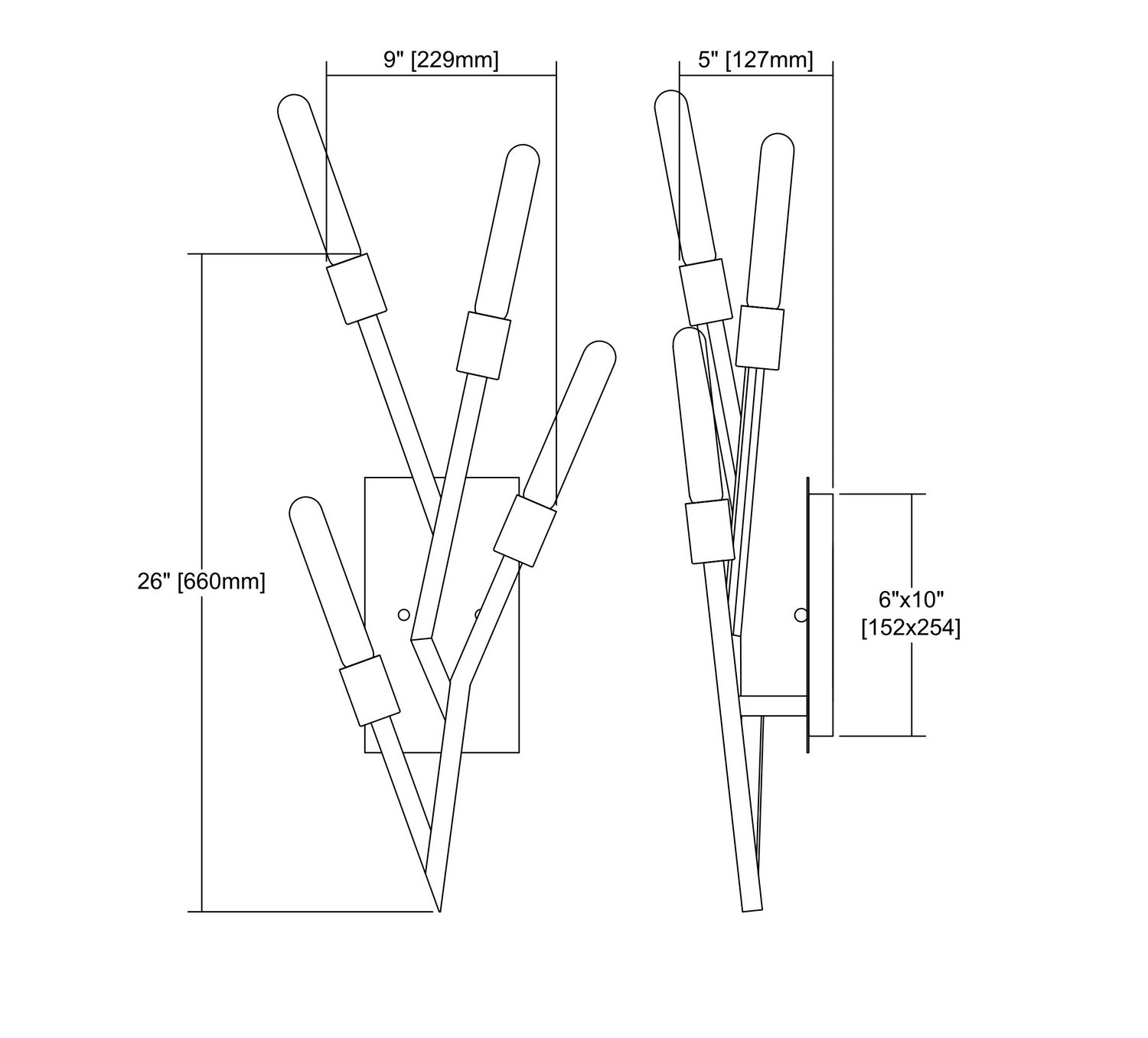 ELK Home - 11856/4 - Four Light Wall Sconce - Free Form - Dark Graphite