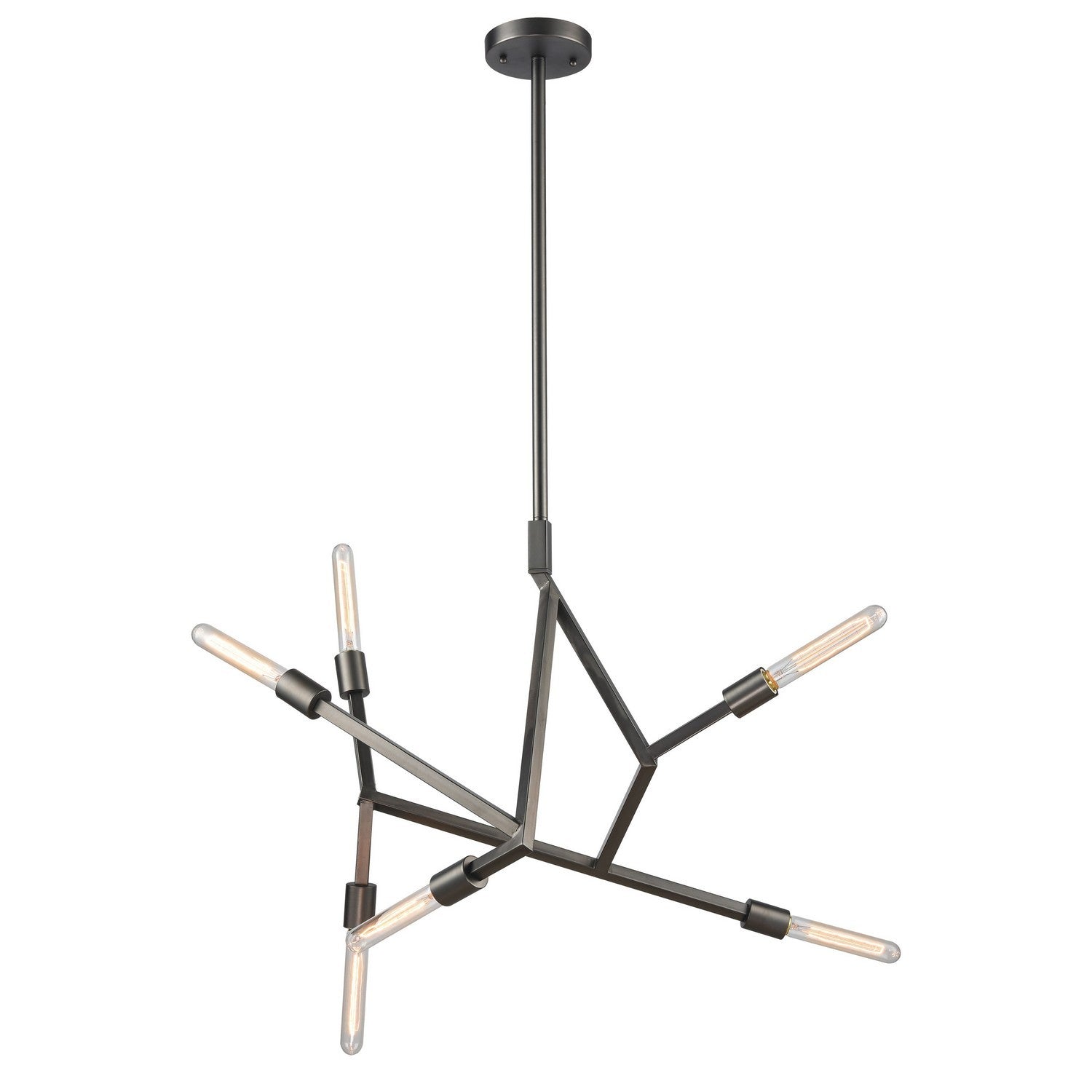 ELK Home - 11858/6 - Six Light Chandelier - Free Form - Dark Graphite