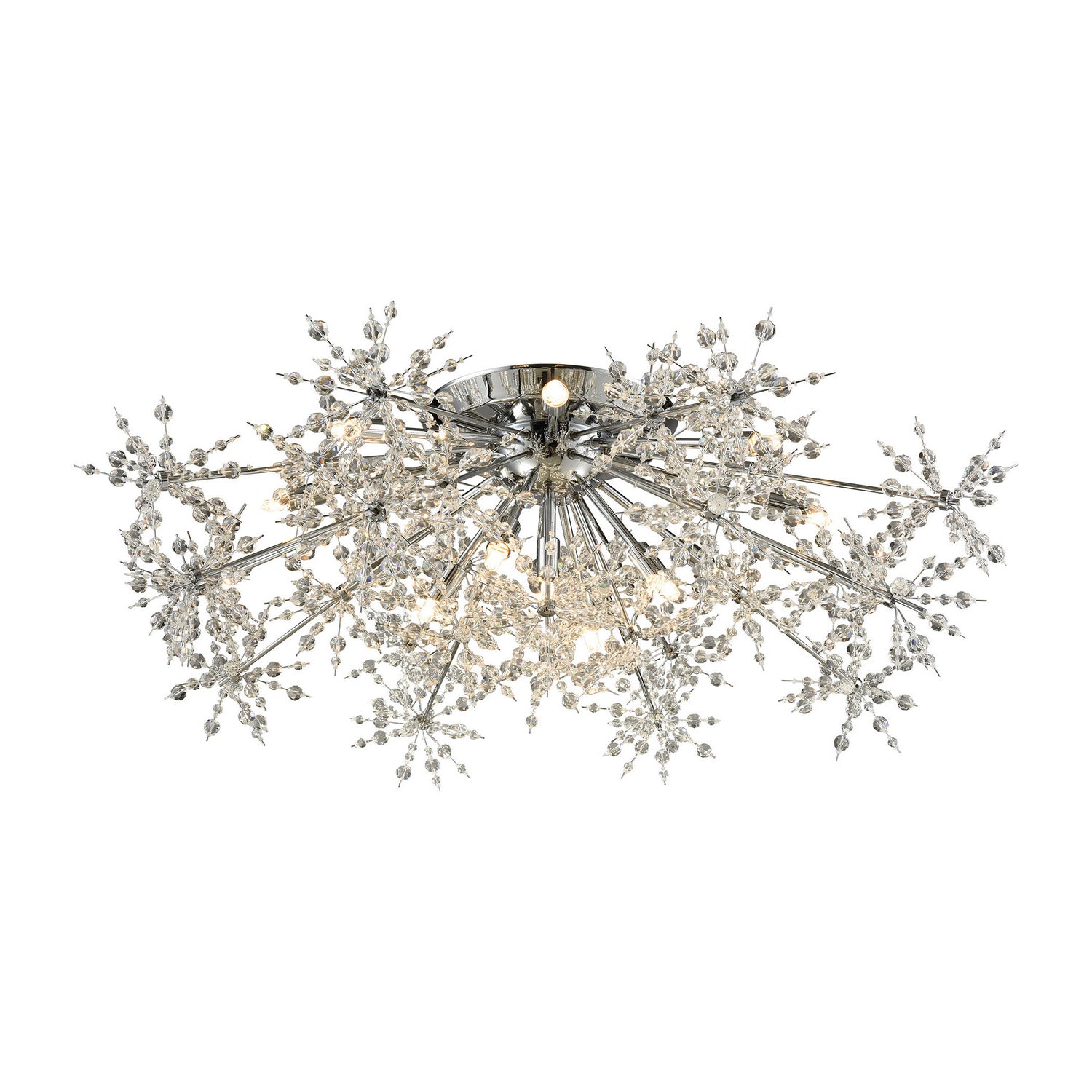 ELK Home - 11892/13 - 13 Light Semi Flush Mount - Snowburst - Polished Chrome