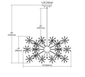 ELK Home - 11895/15 - 15 Light Chandelier - Snowburst - Polished Chrome