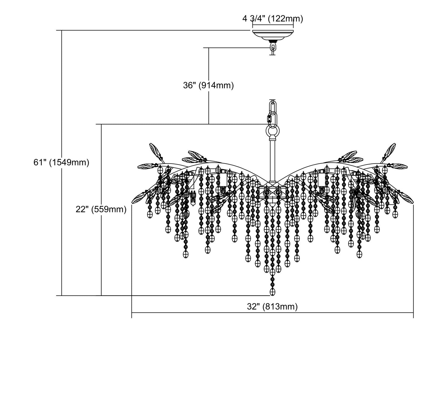 ELK Home - 11901/6 - Six Light Chandelier - Elia - Spanish Bronze