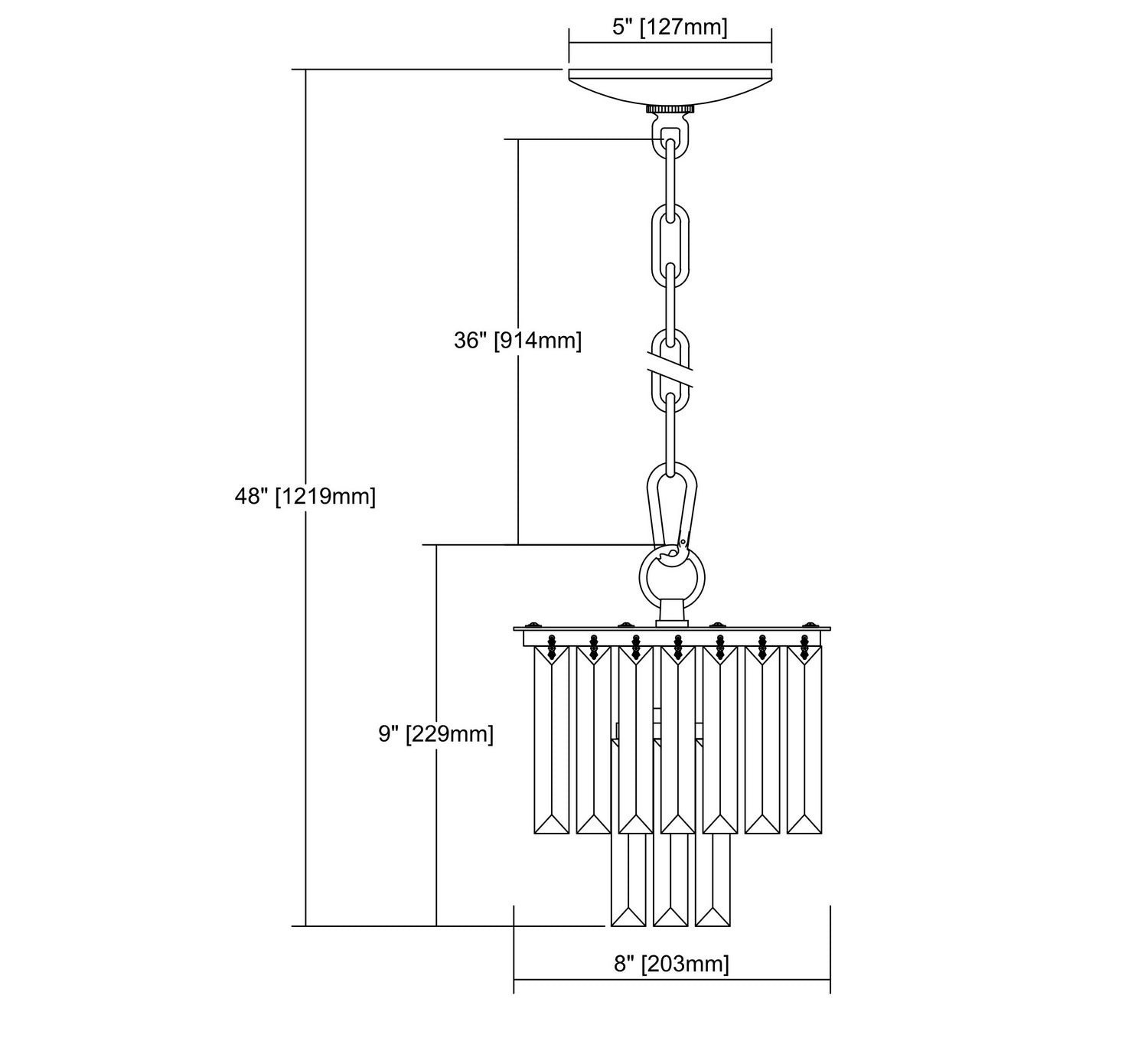 ELK Home - 15214/1 - One Light Mini Pendant - Palacial - Polished Chrome