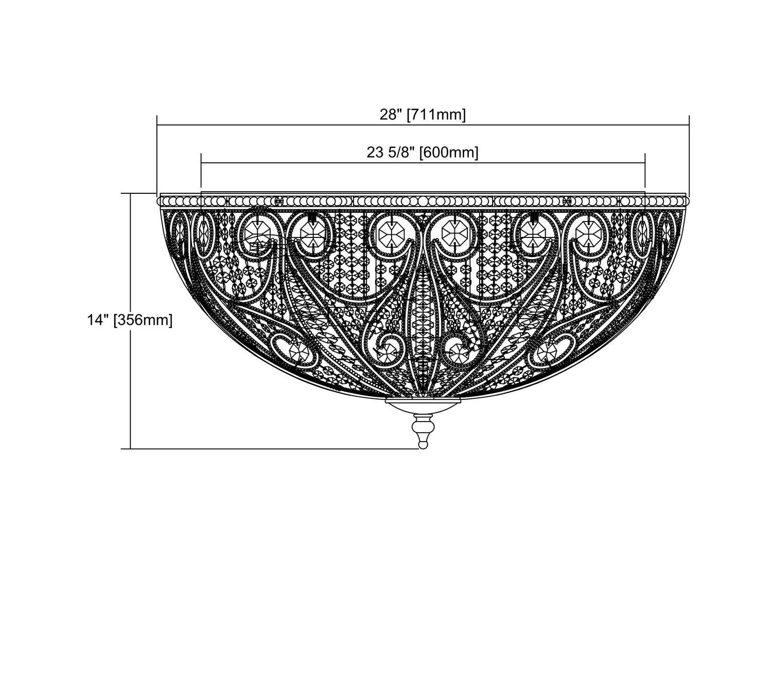 ELK Home - 15964/10-LED - LED Flush Mount - Elizabethan - Dark Bronze