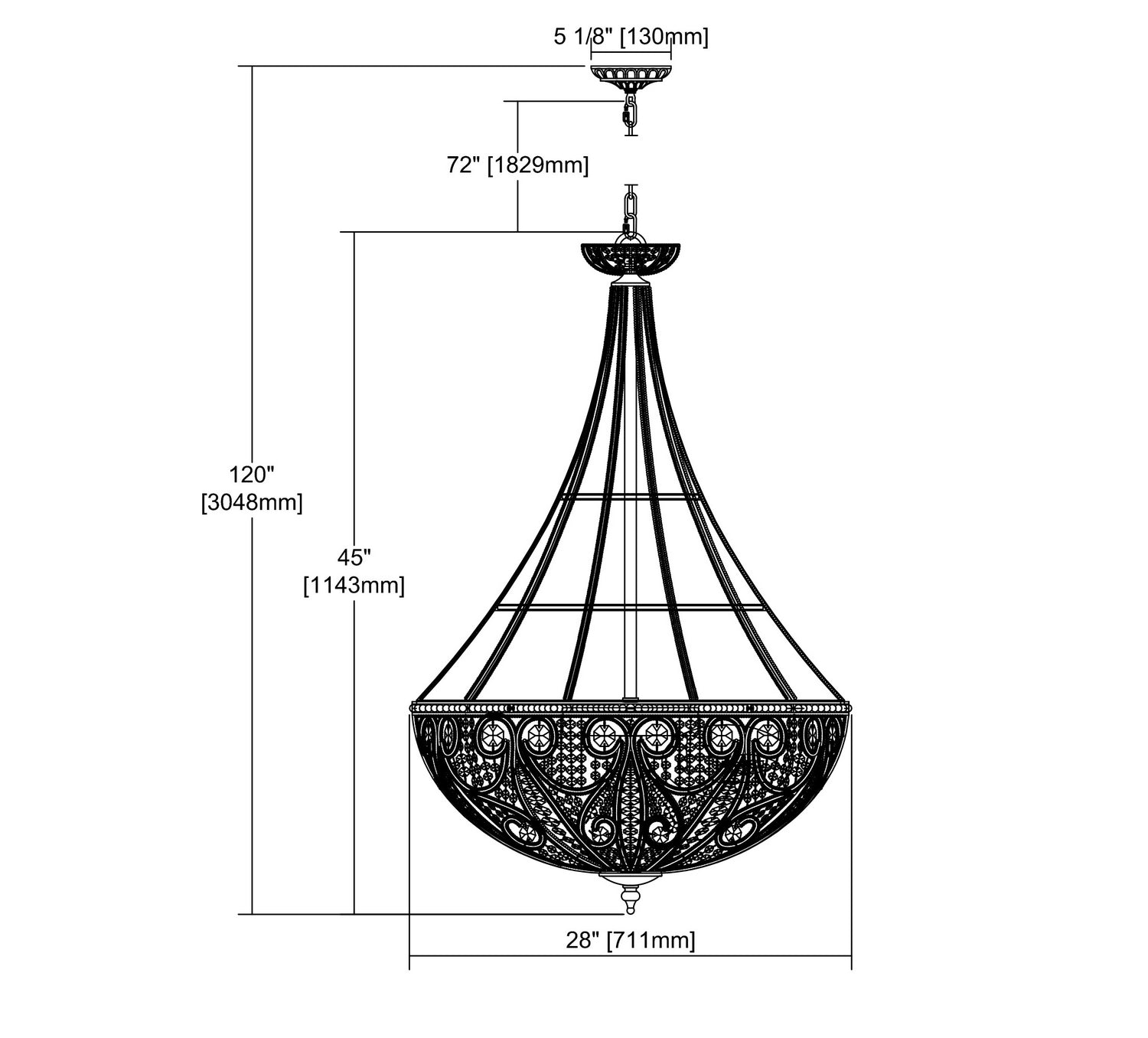 ELK Home - 15967/10-LED - LED Chandelier - Elizabethan - Dark Bronze