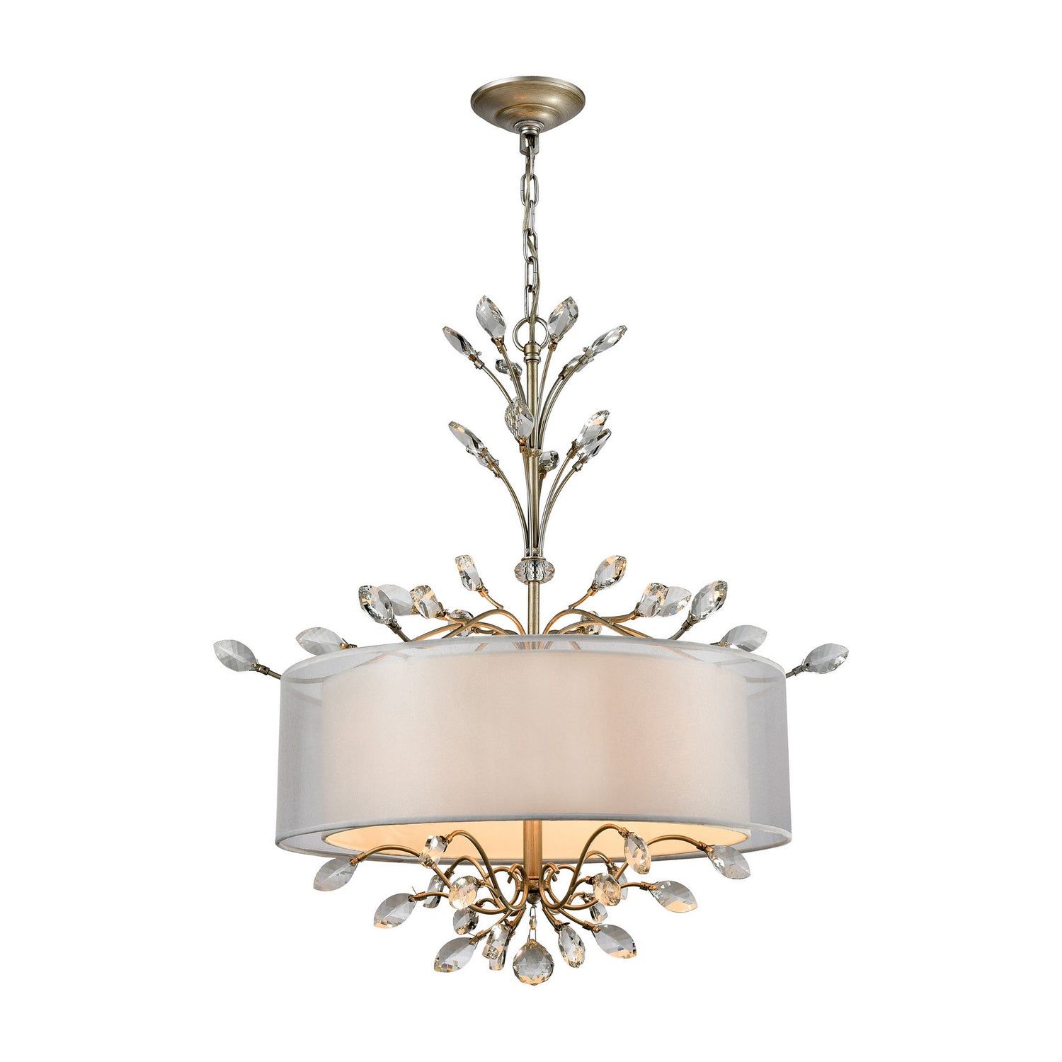 ELK Home - 16282/4 - Four Light Chandelier - Asbury - Aged Silver