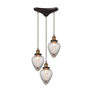 ELK Home - 16325/3 - Three Light Pendant - Bartram - Antique Brass