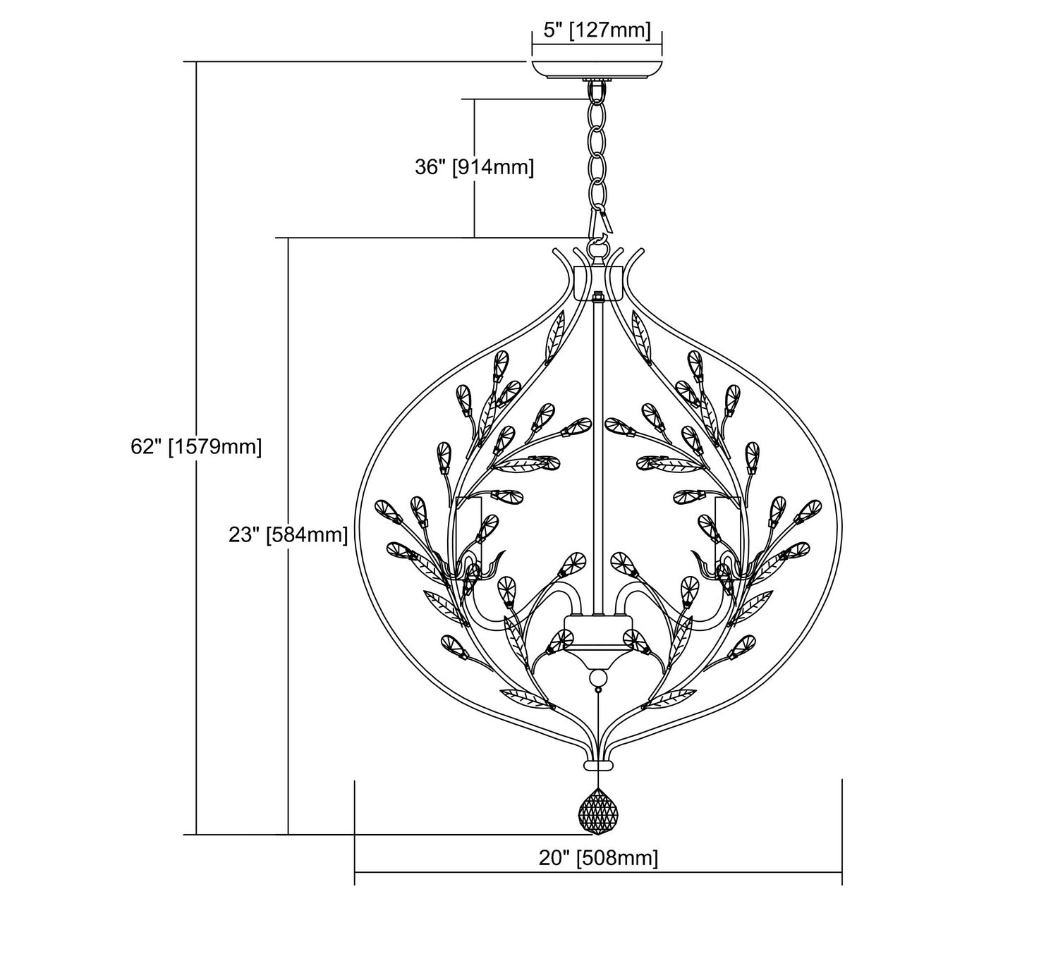 ELK Home - 18136/5 - Five Light Chandelier - Circeo - Deep Rust