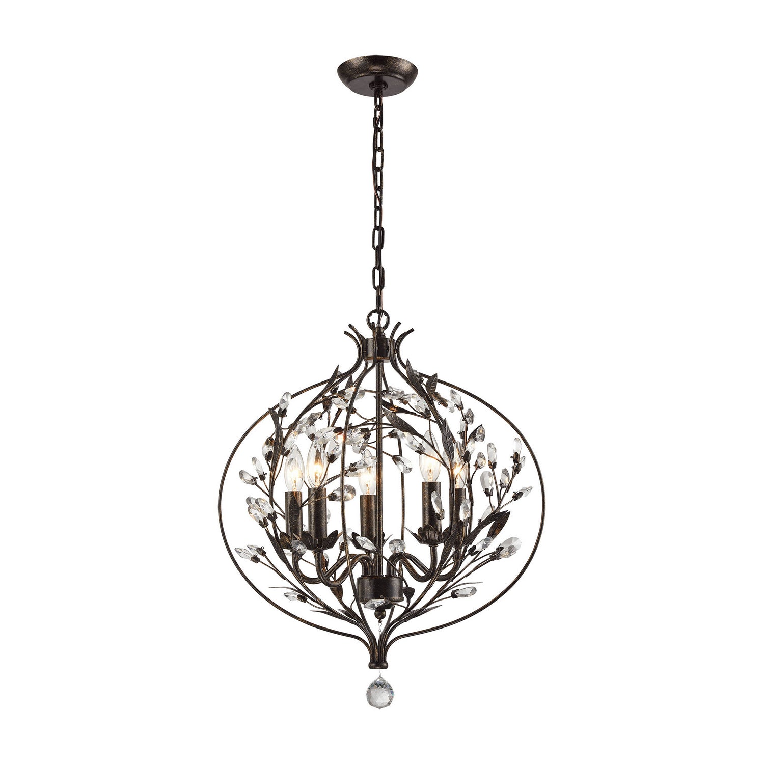 ELK Home - 18136/5 - Five Light Chandelier - Circeo - Deep Rust