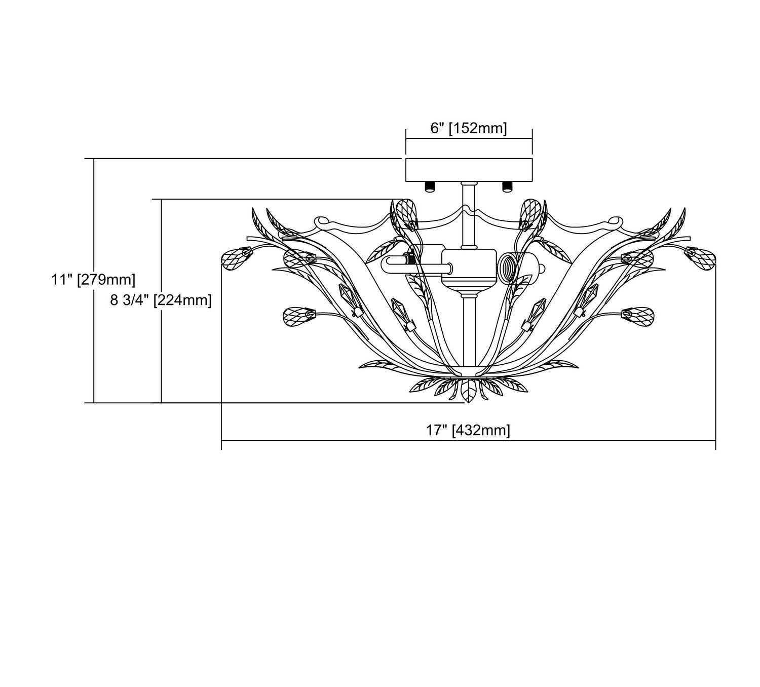 ELK Home - 18151/2 - Two Light Semi Flush Mount - Circeo - Light Pink