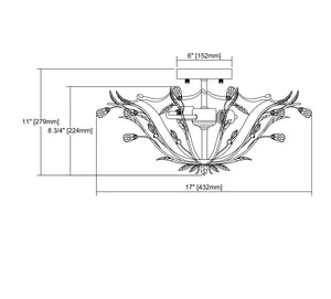 ELK Home - 18151/2 - Two Light Semi Flush Mount - Circeo - Light Pink