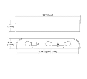 ELK Home - 19066/3-LED - LED Vanity - Modern Organics - Polished Chrome