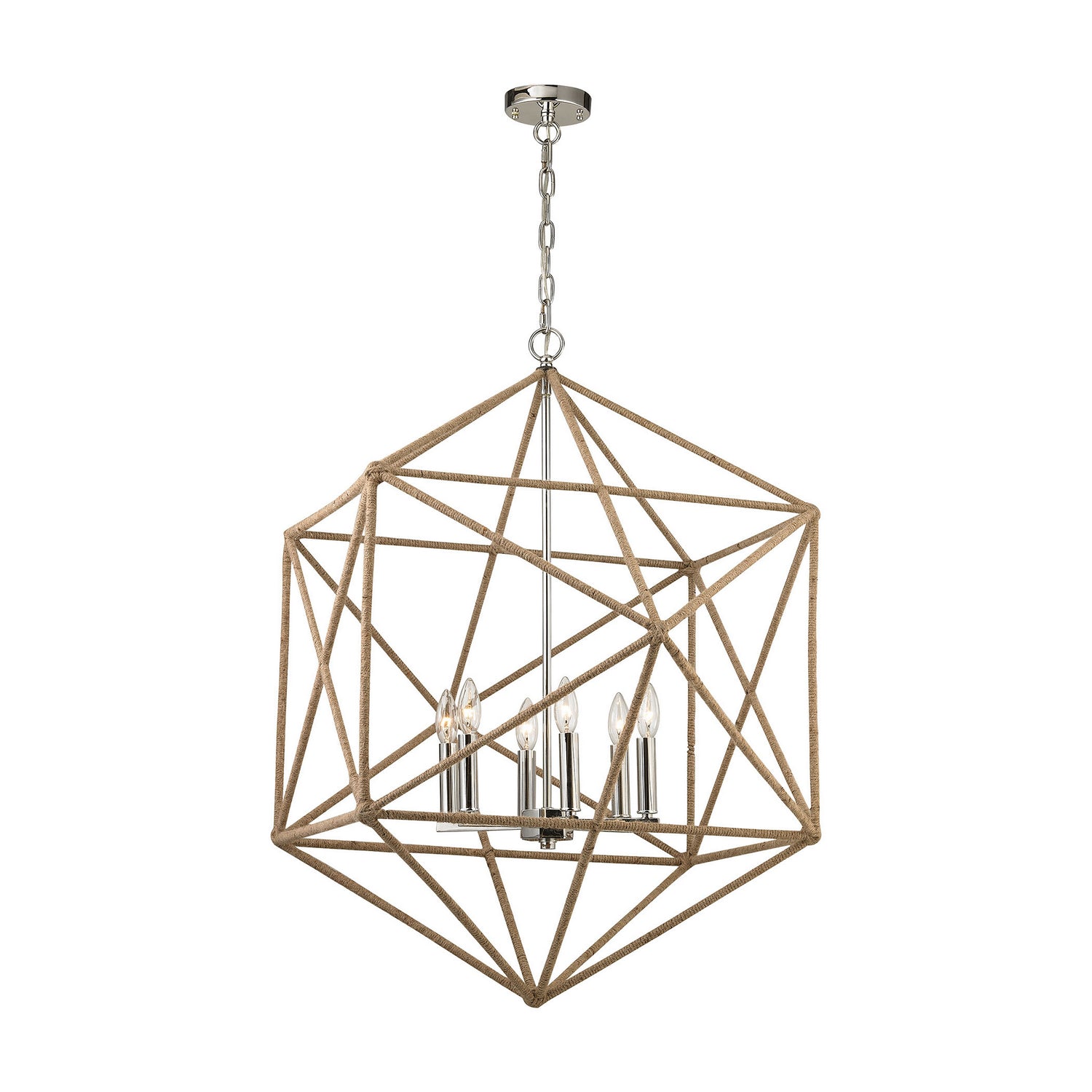 ELK Home - 31586/6 - Six Light Chandelier - Exitor - Polished Nickel