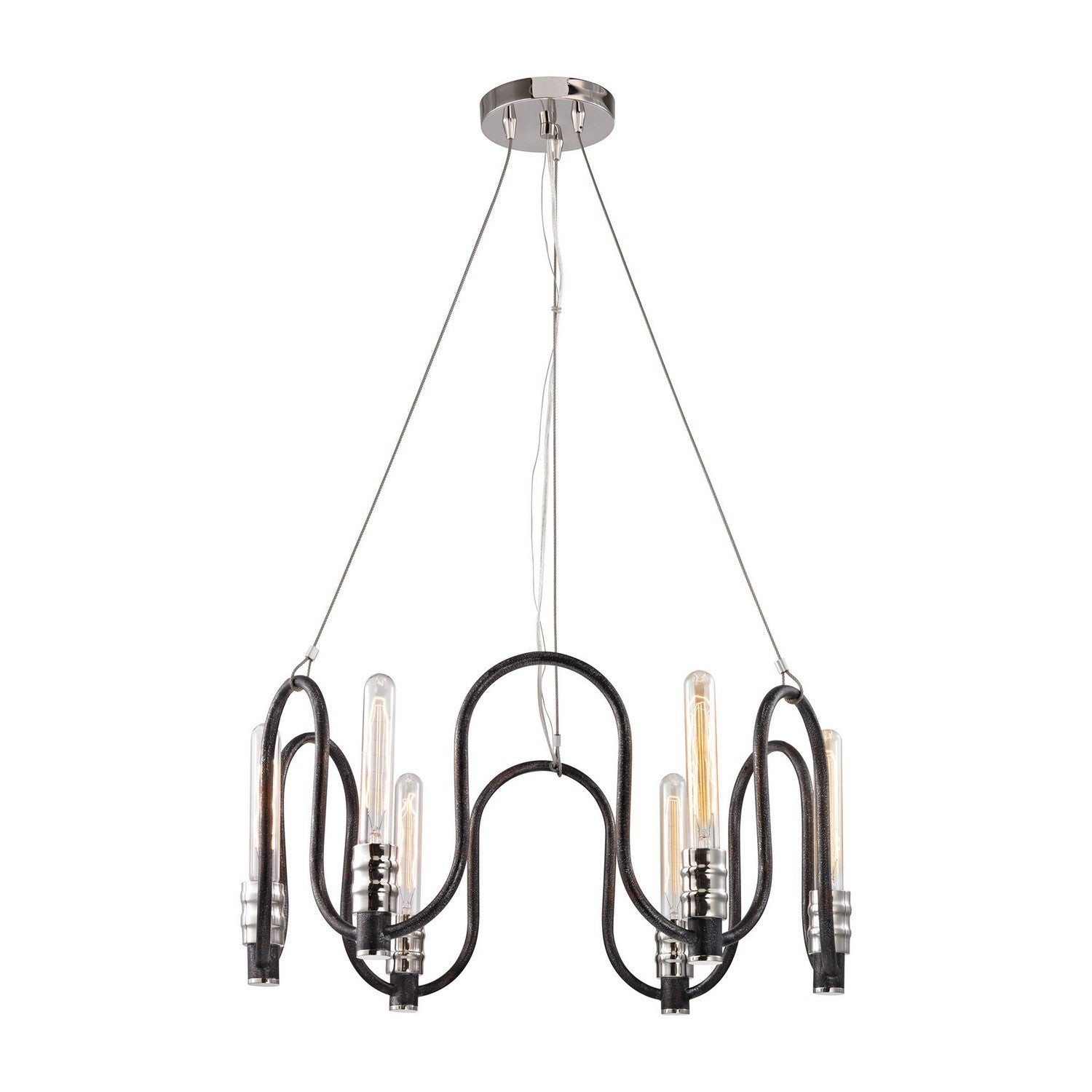 ELK Home - 31906/6 - Six Light Chandelier - Continuum - Polished Nickel