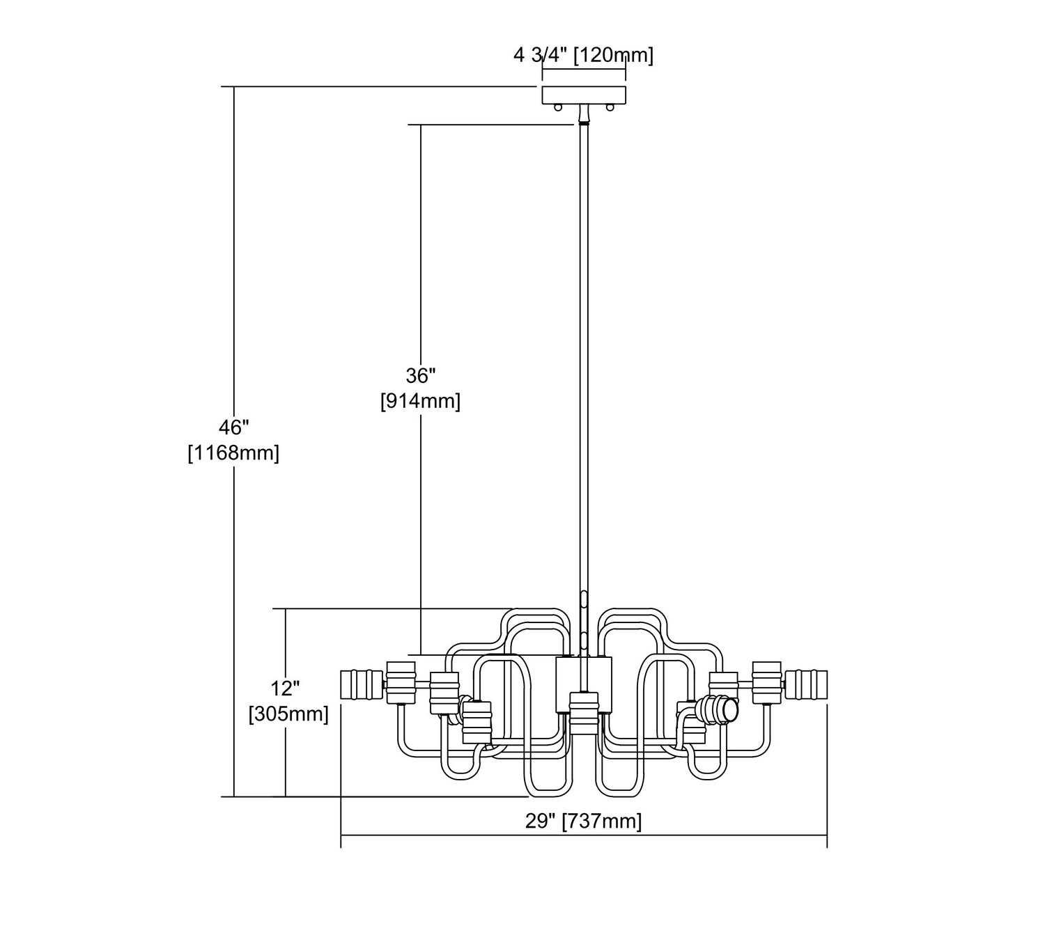 ELK Home - 31992/12 - 12 Light Chandelier - Transit - Silvered Graphite