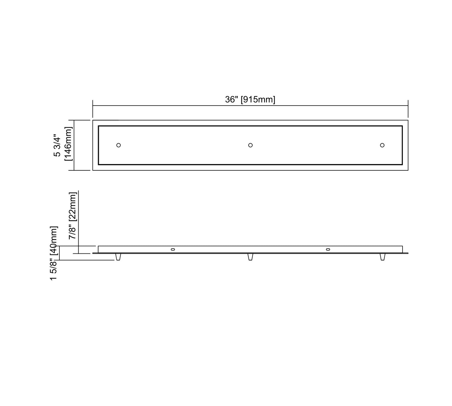 ELK Home - 3LP-CHR - Three Light Linear Pan - Pendant Options - Polished Chrome