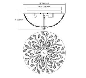 ELK Home - 45261/4 - Four Light Flush Mount - Crystique - Polished Chrome