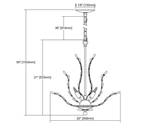 ELK Home - 45262/6 - Six Light Chandelier - Crystique - Polished Chrome