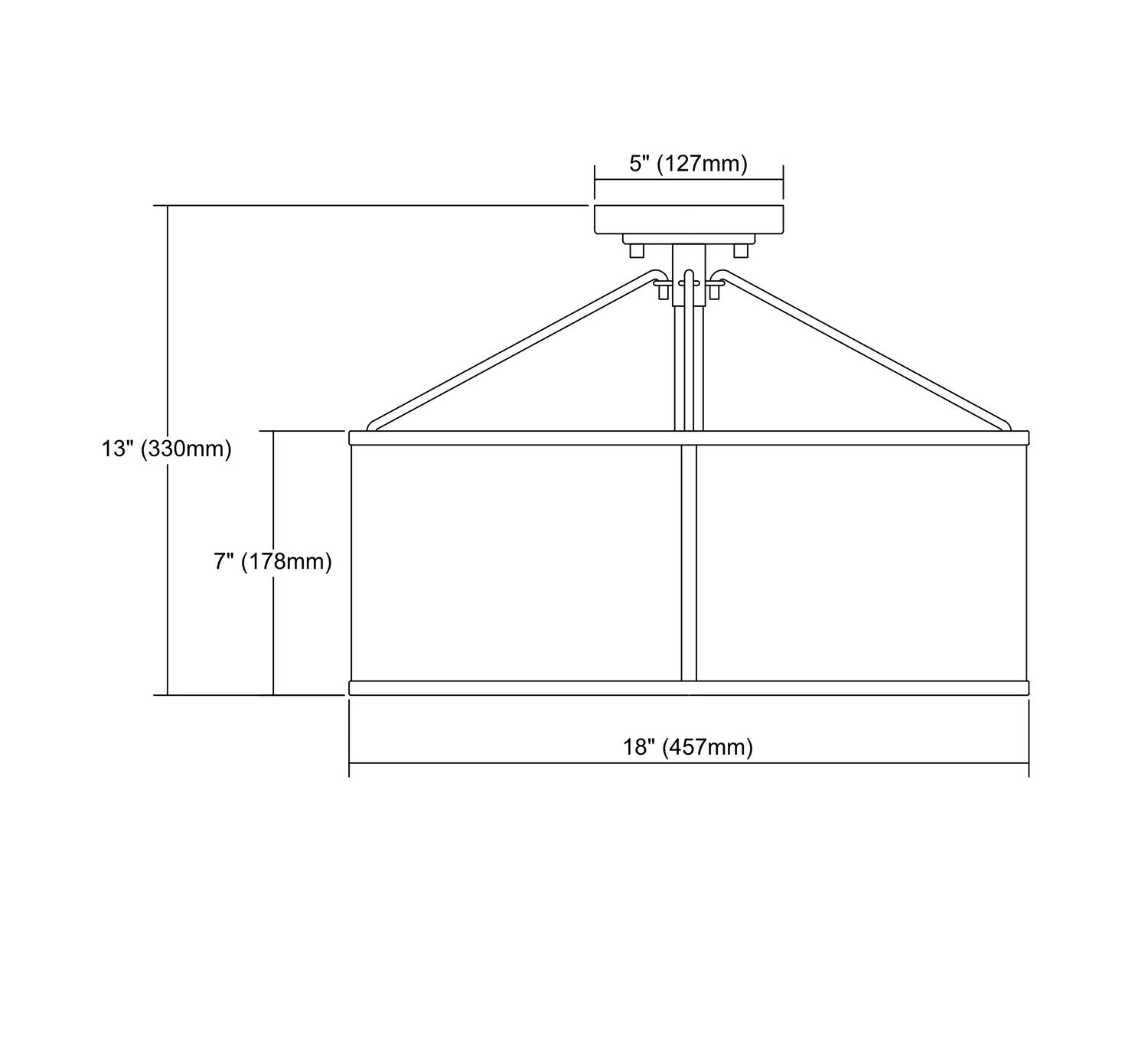 ELK Home - 57024/3 - Three Light Semi Flush Mount - Diffusion - Oil Rubbed Bronze