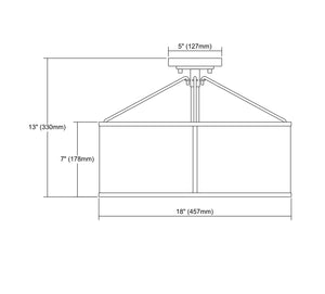 ELK Home - 57024/3-LED - LED Semi Flush Mount - Diffusion - Oil Rubbed Bronze