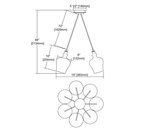 ELK Home - 60066-7SR - Seven Light Pendant - Menlow Park - Oil Rubbed Bronze